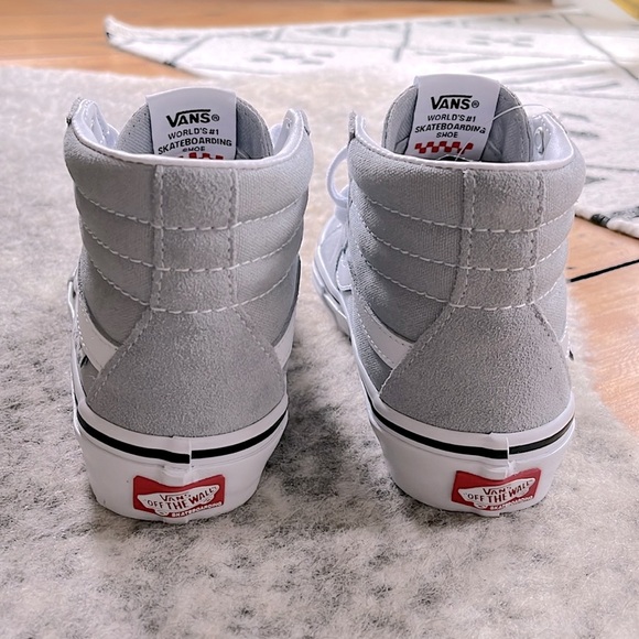 Vans Kids High-Top Sneakers - Gray and White - Picture 9 of 12